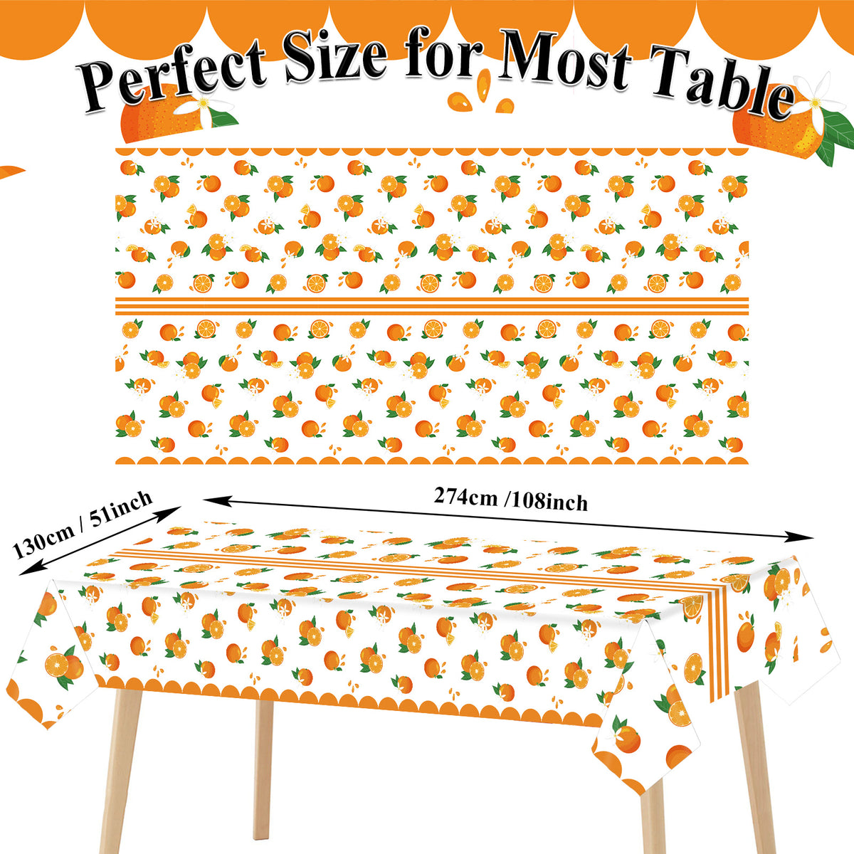 3pcs Little Cutie Tablecloth party Supplies108 x 51 inch