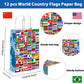 12 Pcs World Country Flags Party Supplies Bags