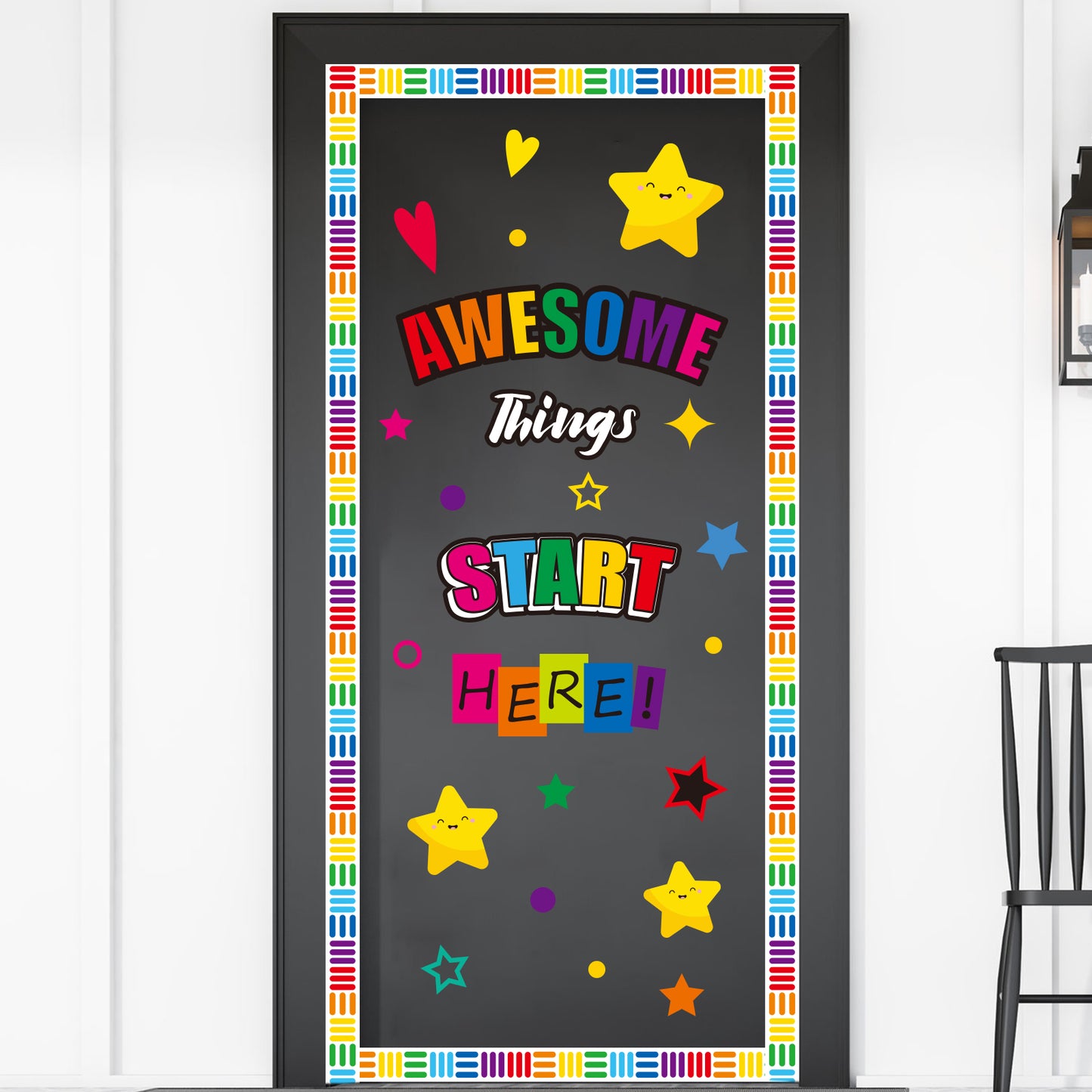Awesome Things Start Here Classroom Bulletin Board Decoration Set - 152 Pieces