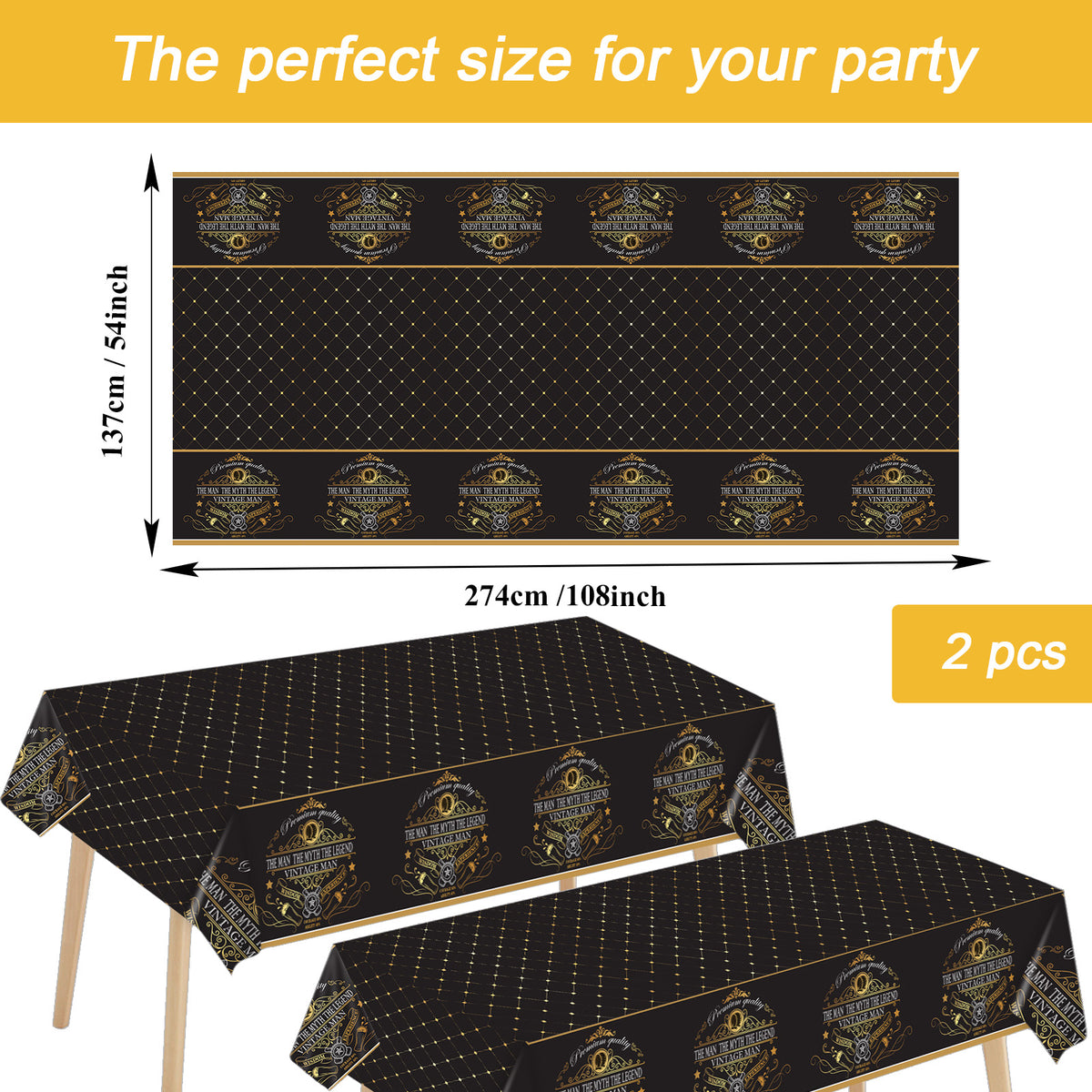 98 Pcs Vintage Aged Party Supplies for 24 Guests