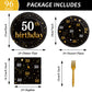50th Birthday Theme Party Supplies,Plates Napkins Forks Set of 96pcs