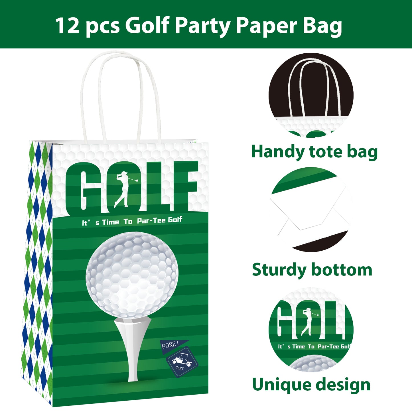 12 Pcs Golf Party Supplies Bags Gifts