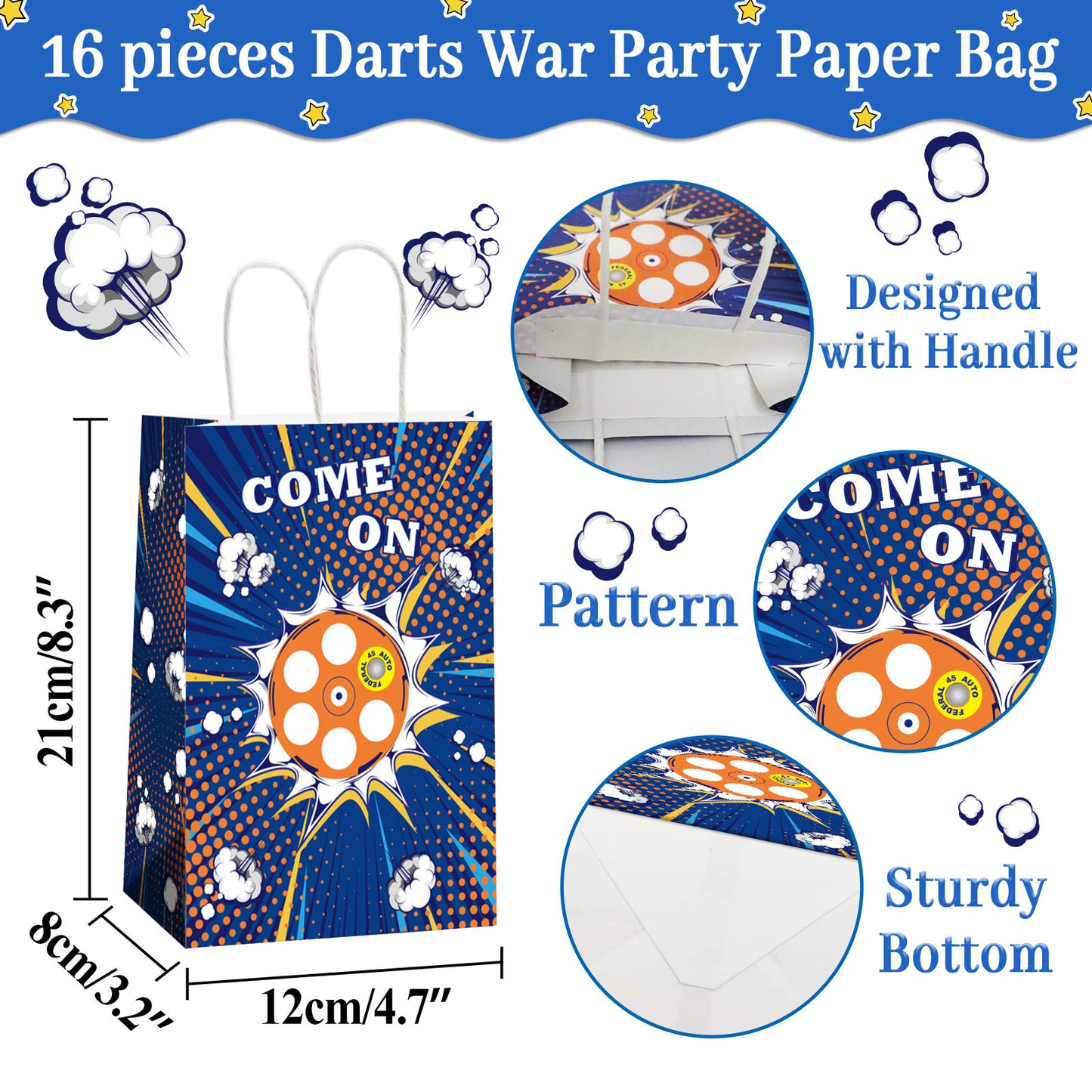 16 Pieces Darts War Party Supplies Bag