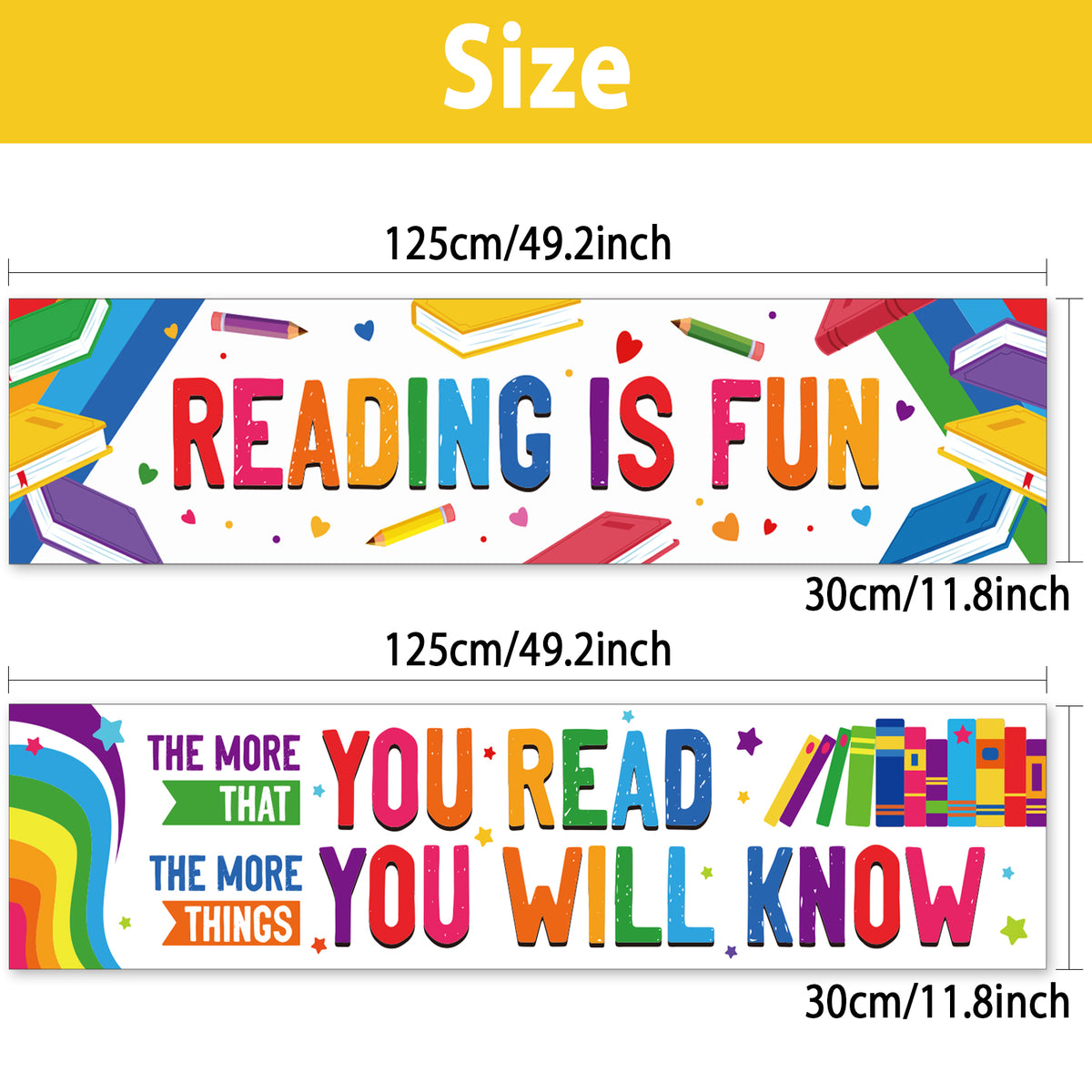 Classroom Decorations Reading Banner and Poster Reading is Fun