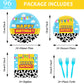 96 Pieces Toy Inspired Game Story Party Tableware Set Paper Plates Napkins Forks for 24 Guests