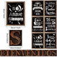 Spanish Bienvenidos Posters Classroom Decorations with Adhesive Dots - 17 Pack Black