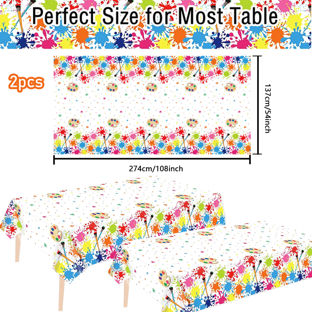 98 Pcs Art Paint Birthday Party Supplies for 24 Guests