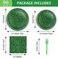 Grass Theme Party Supplies,Plates Napkins Forks Set of 96pcs