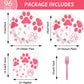 Pink Dog Paw Prints tableware set - baby shower or Puppy birthday party supplies