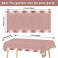 6 pcs Pink Rose Golden Birthday Party Tablecloths Supplies 54" x 108"