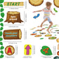 115 Pieces Alphabet and Number DIY Hopscotch Education Floor Decal Jungle Hopping Game