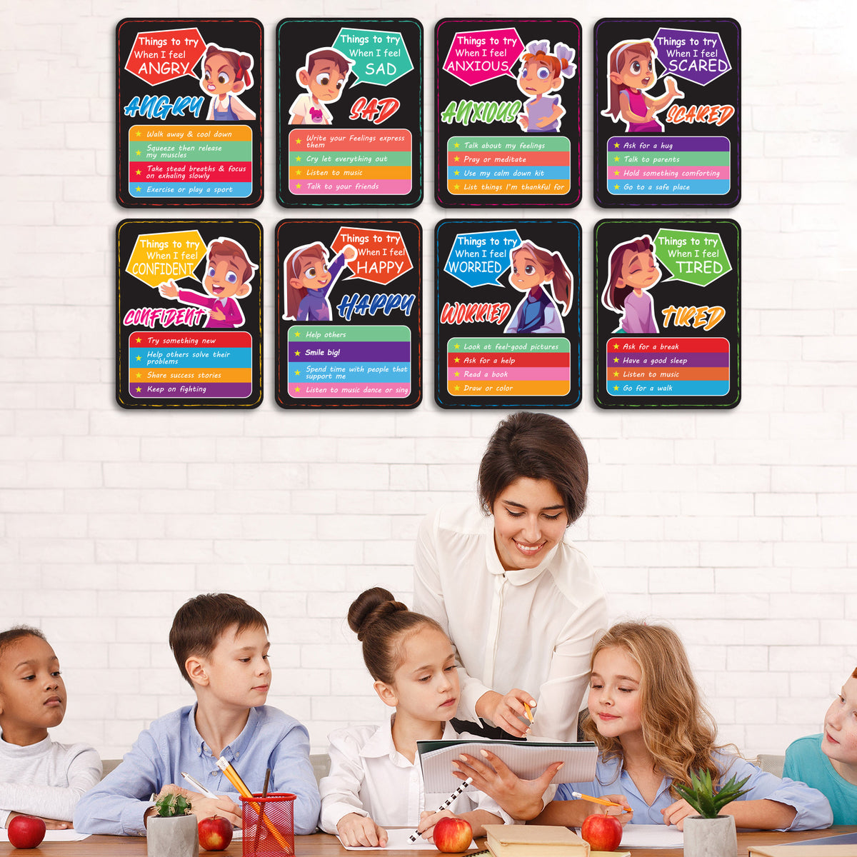 10 Pieces How I'm Feeling Classroom Posters Set Feeling Management