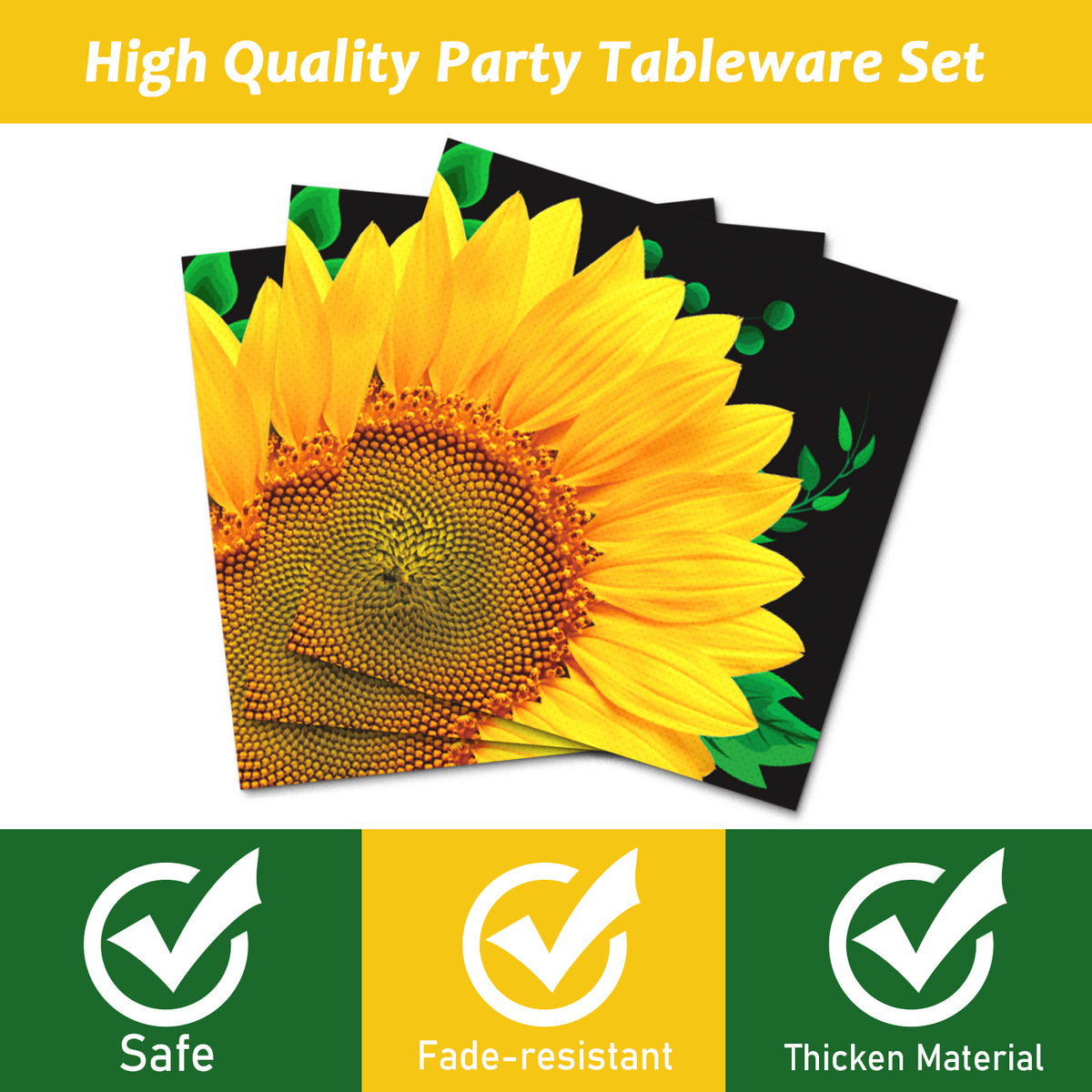 Sunflower Party Tableware set - Summer & Spring Themes
