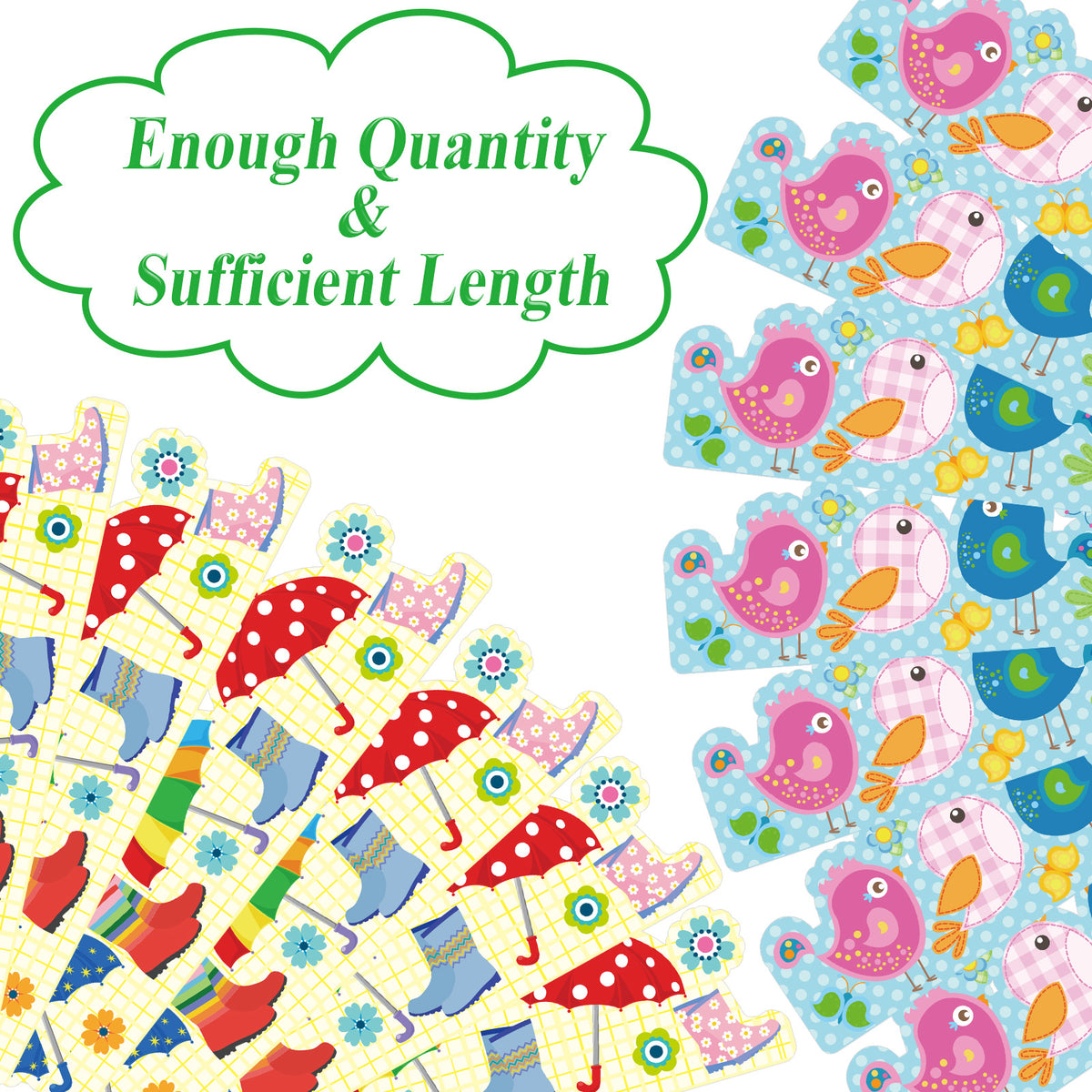 69ft Spring Bulletin Board Borders Colorful Birds Bulletin Board Trim Border Paper