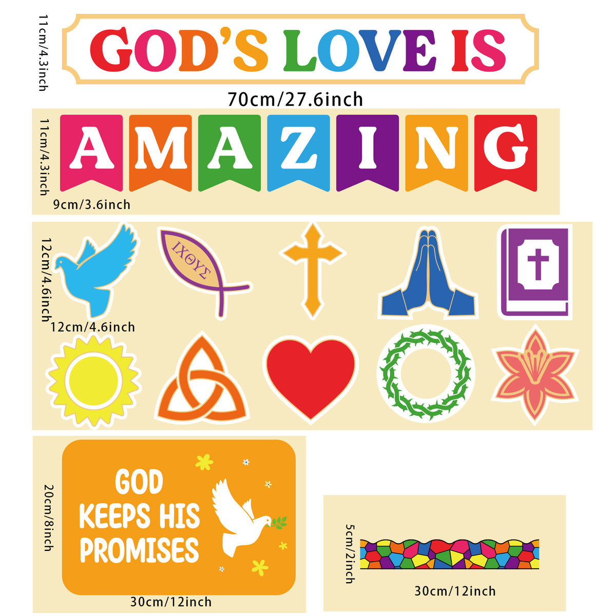 God's Love is Amazing Christian Bulletin Board Set