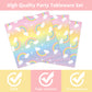 Rainbow Theme Party Supplies,Plates Napkins Forks Set of 96pcs