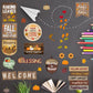 45 Pieces Thanksgiving Autumn Fall Bulletin Board Borders Decorations