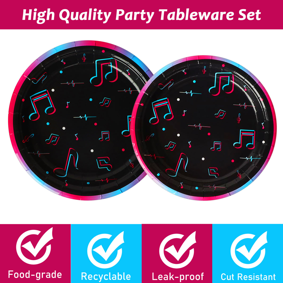 Music Party Tableware set - Music Lover party supplies