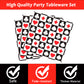 96 Pcs Casino Party Tableware Supplies for 24 Guests