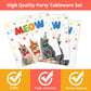 Kitten Theme Party Supplies,Plates Napkins Forks Set of 96pcs
