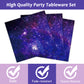 Galaxy Space Theme Party Supplies,Plates Napkins Forks Set of 96pcs