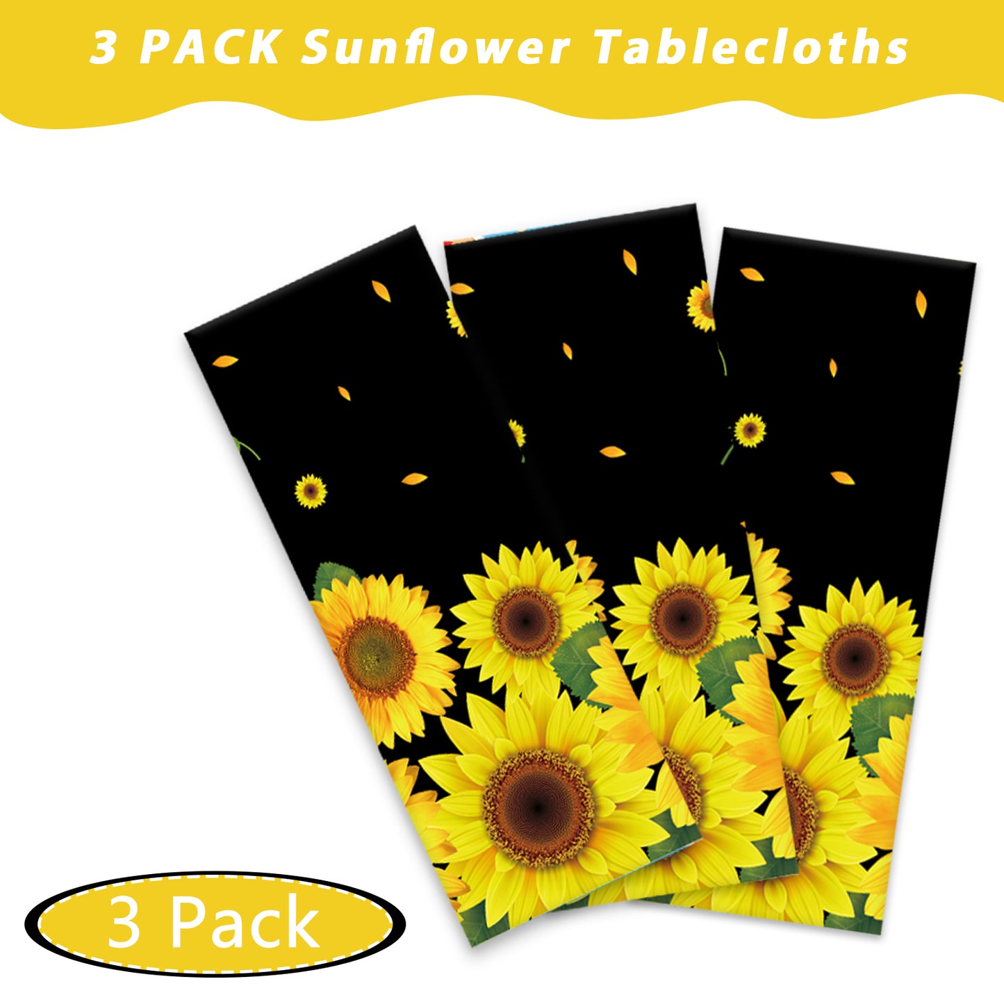 Sunflower Tablecloth - baby shower or birthday party decorations