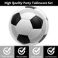 Disposable Soccer Party Dessert Plates,Set of 24