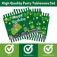 96 Pieces Garbage Truck Party Tableware Set Paper Plates Napkins Forks for 24 Guests