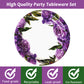 Disposable Peony Ball Party Dessert Plates,Set of 48