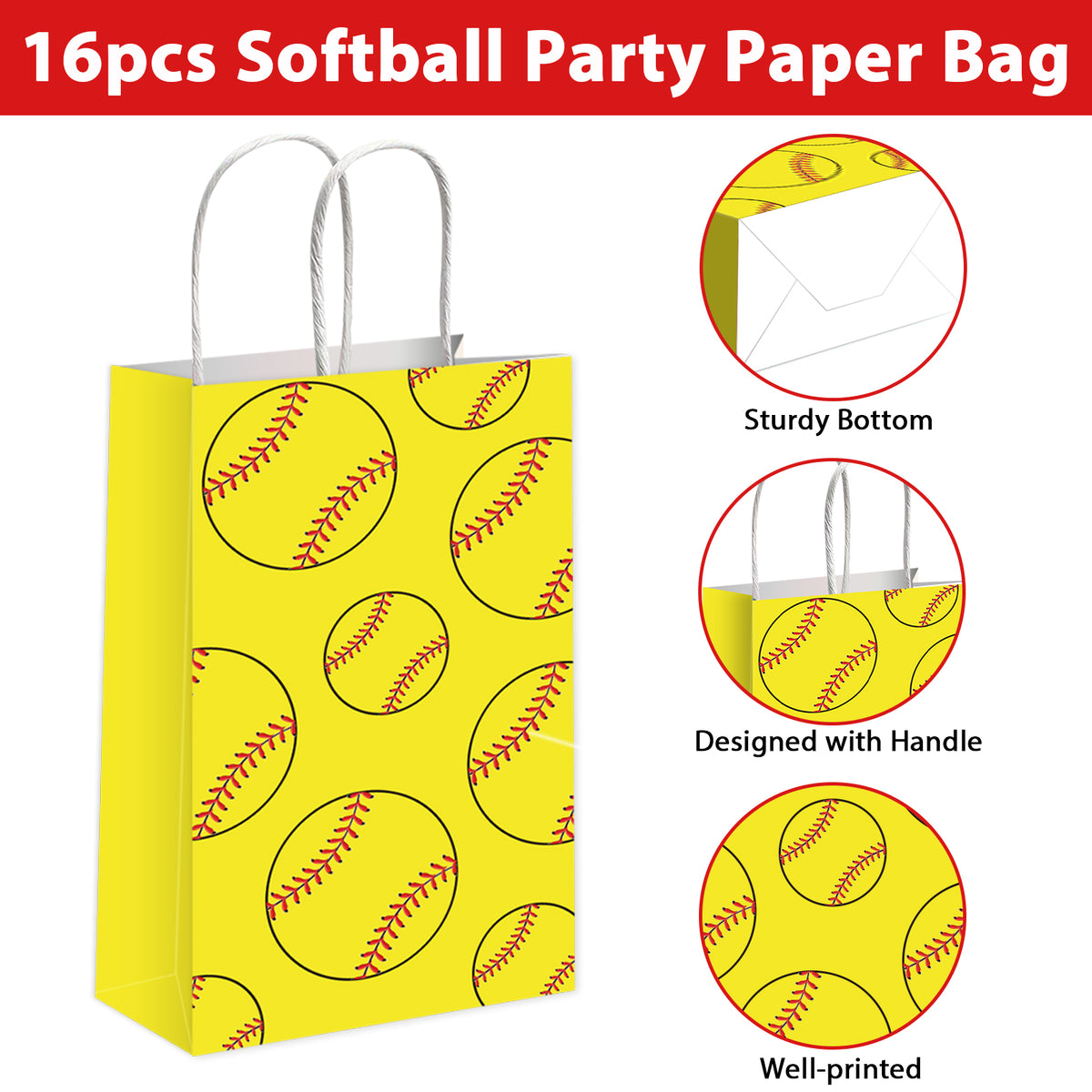Gift Treat Bags - Softball & Sports Themes