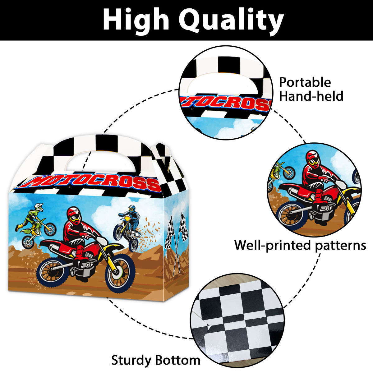 Dirt Bike Party Gift Treat Box - Motocross & Dirt Bike Themes