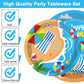 Beach Theme Party Supplies,Plates Napkins Forks Set of 96pcs