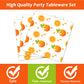 96 Pcs Little Cutie Party Tableware Set Supplies for 24 Guests
