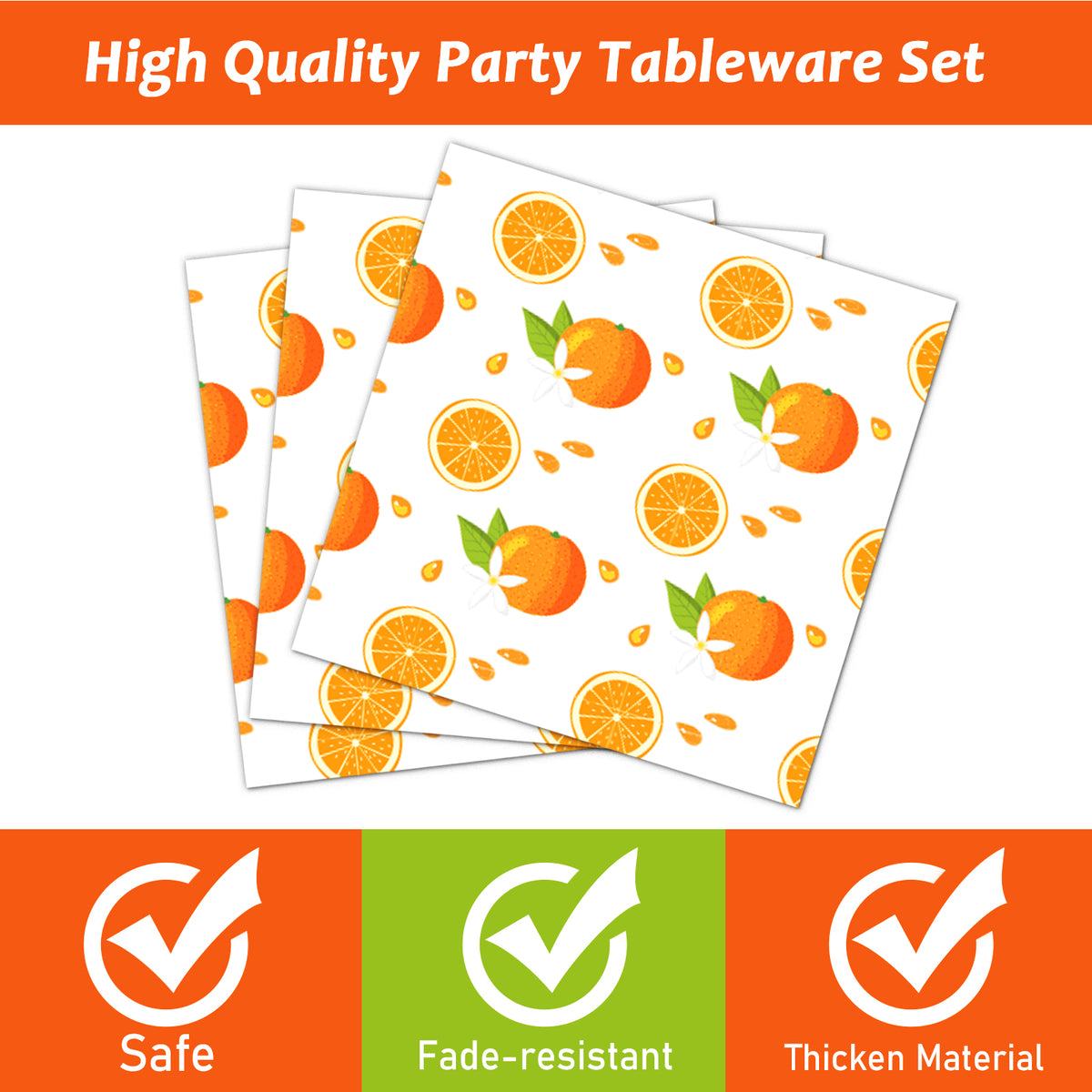 96 Pcs Little Cutie Party Tableware Set Supplies for 24 Guests