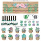 71 Pieces Succulents Bulletin Board Set Cutouts Banner Border Trims Classroom Decor-When We Learn We Grow