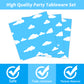Blue Sky White Clouds Party Supplies,Plates Napkins Forks Set of 96pcs