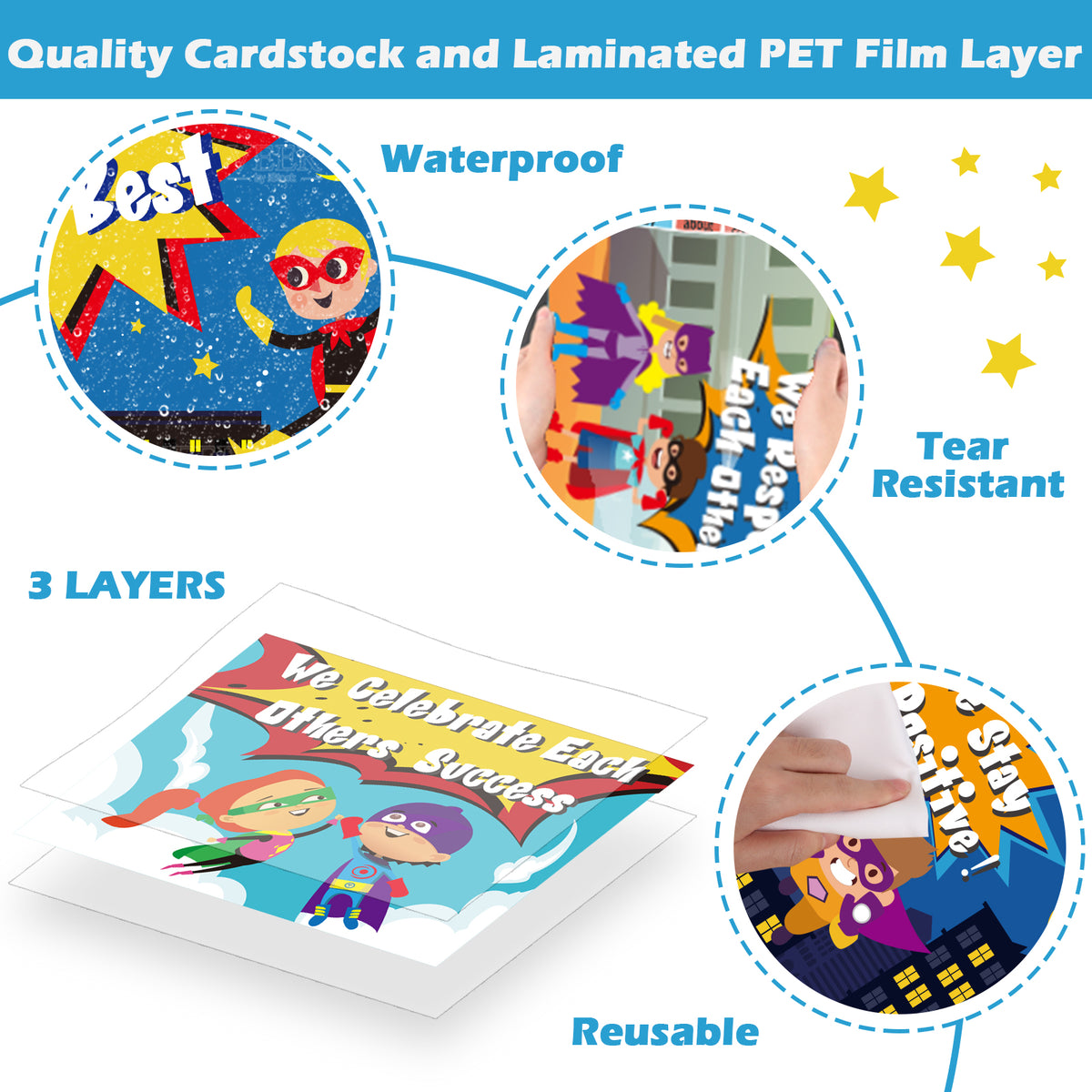 Superhero Posters Hero Classroom Bulletin Board Banner Decorations