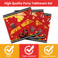 Movie Night Theme Party Supplies,Plates Napkins Forks Set of 96pcs