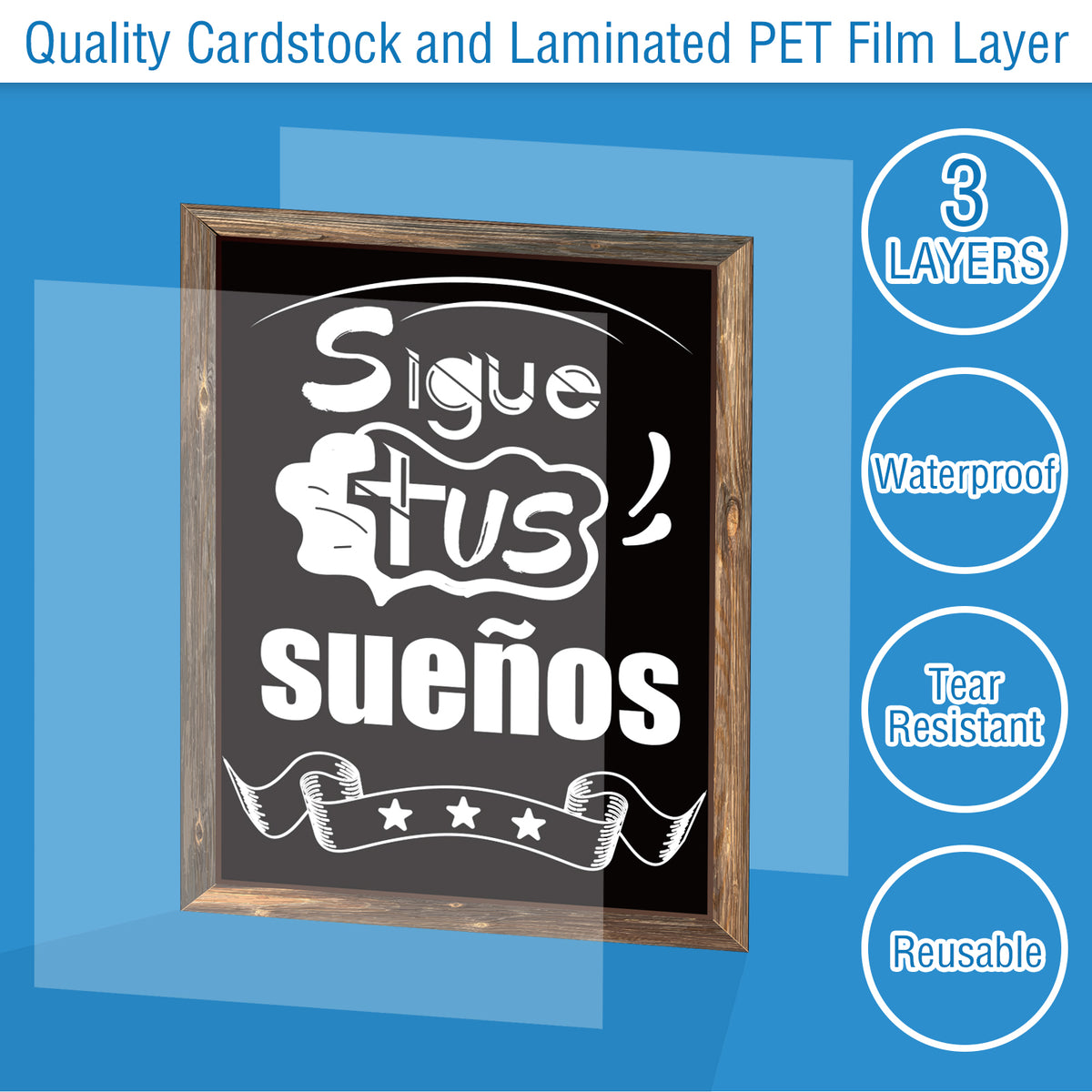 Spanish Bienvenidos Posters Classroom Decorations with Adhesive Dots - 17 Pack Black
