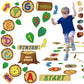 115 Pieces Alphabet and Number DIY Hopscotch Education Floor Decal Jungle Hopping Game