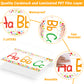 12 Pieces Alphabet Bulletin Board Strips Set Alphabet & Number Border (Confetti)