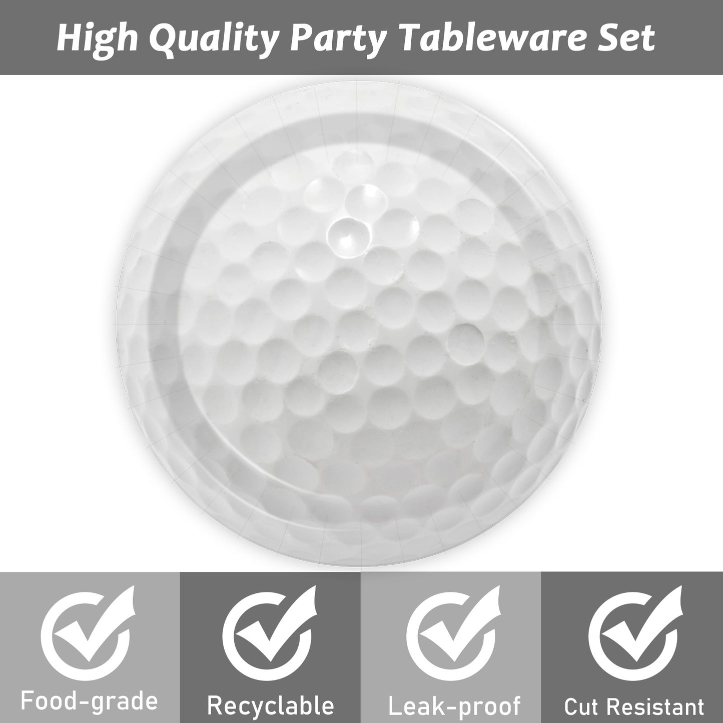 Disposable Golf Party Dessert Plates,Set of 24