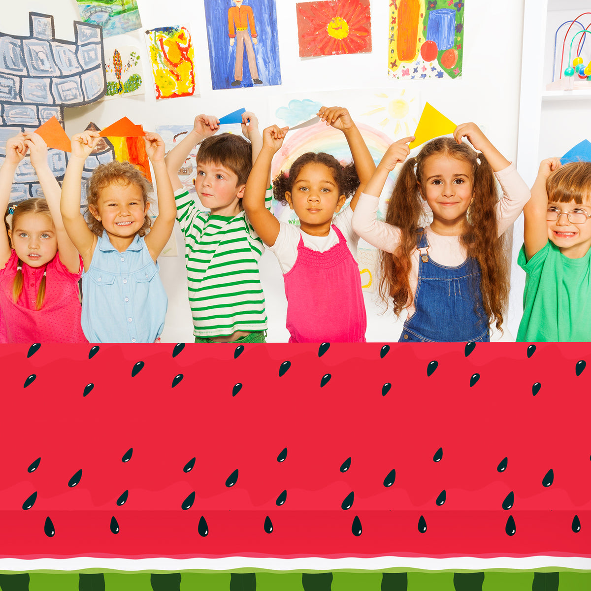 3 Pcs of Watermelon Party Tablecloth Party Supplies 108 x 51 inch