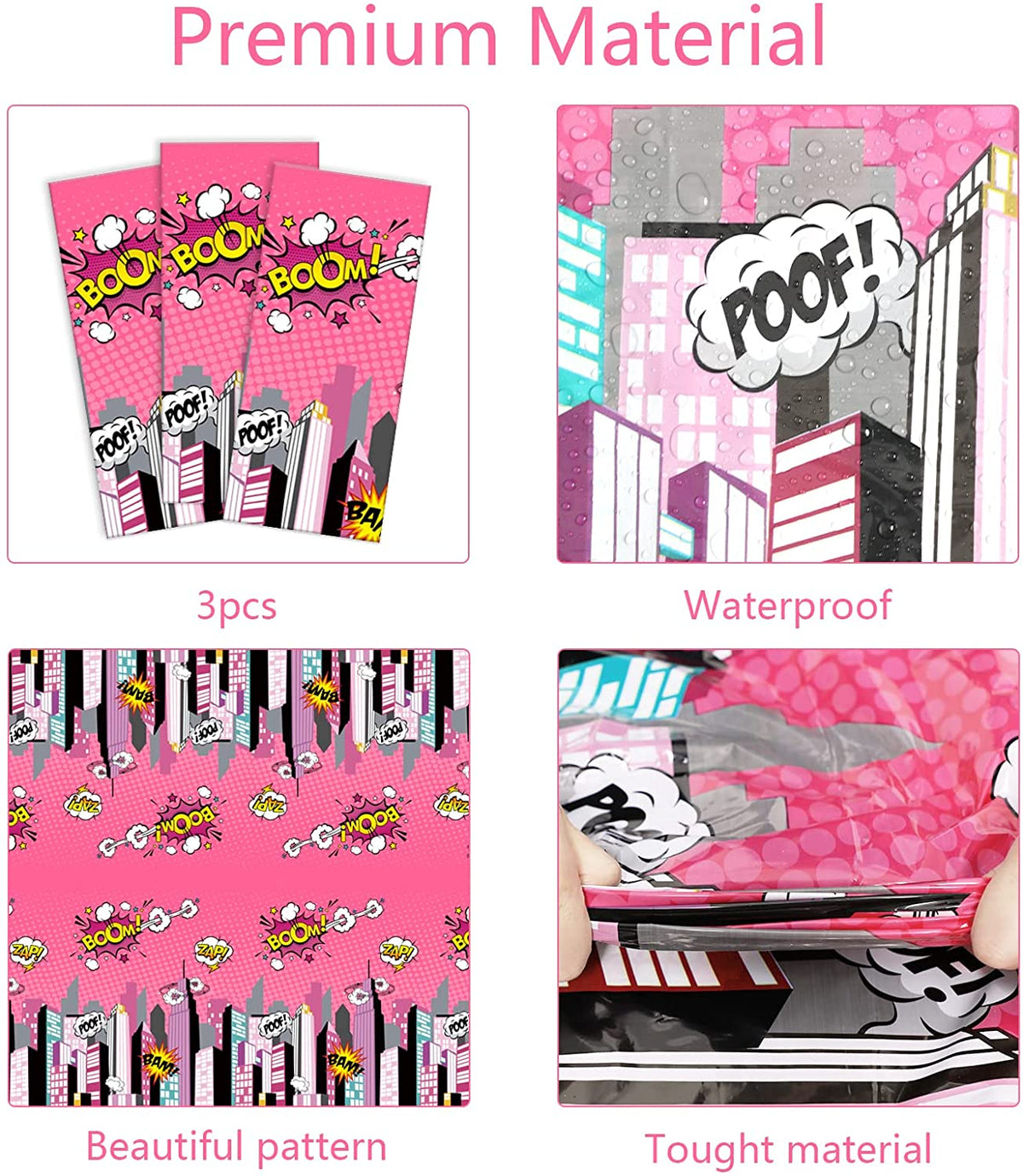 98 Pcs Super Hero Girl Birthday Party Supplies for 24 Guests