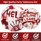 96 Pieces Bloody Good Time Party Tableware Set Paper Plates Napkins Forks for 24 Guests