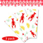 Crawfish Party Plastic Tablecloth,Set of 3