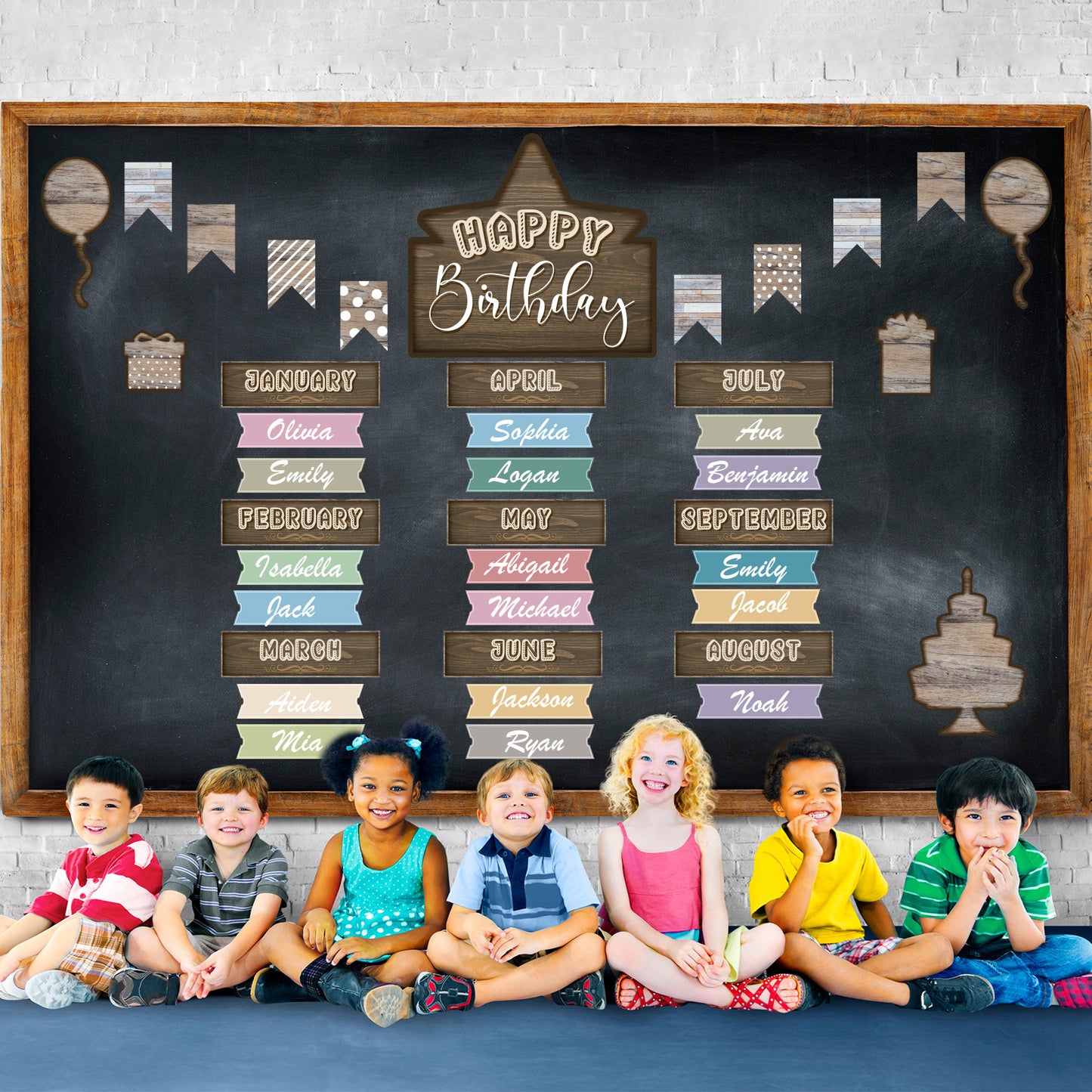 Classroom Birthday Bulletin Board Set Wall Classroom Decoration Cutouts