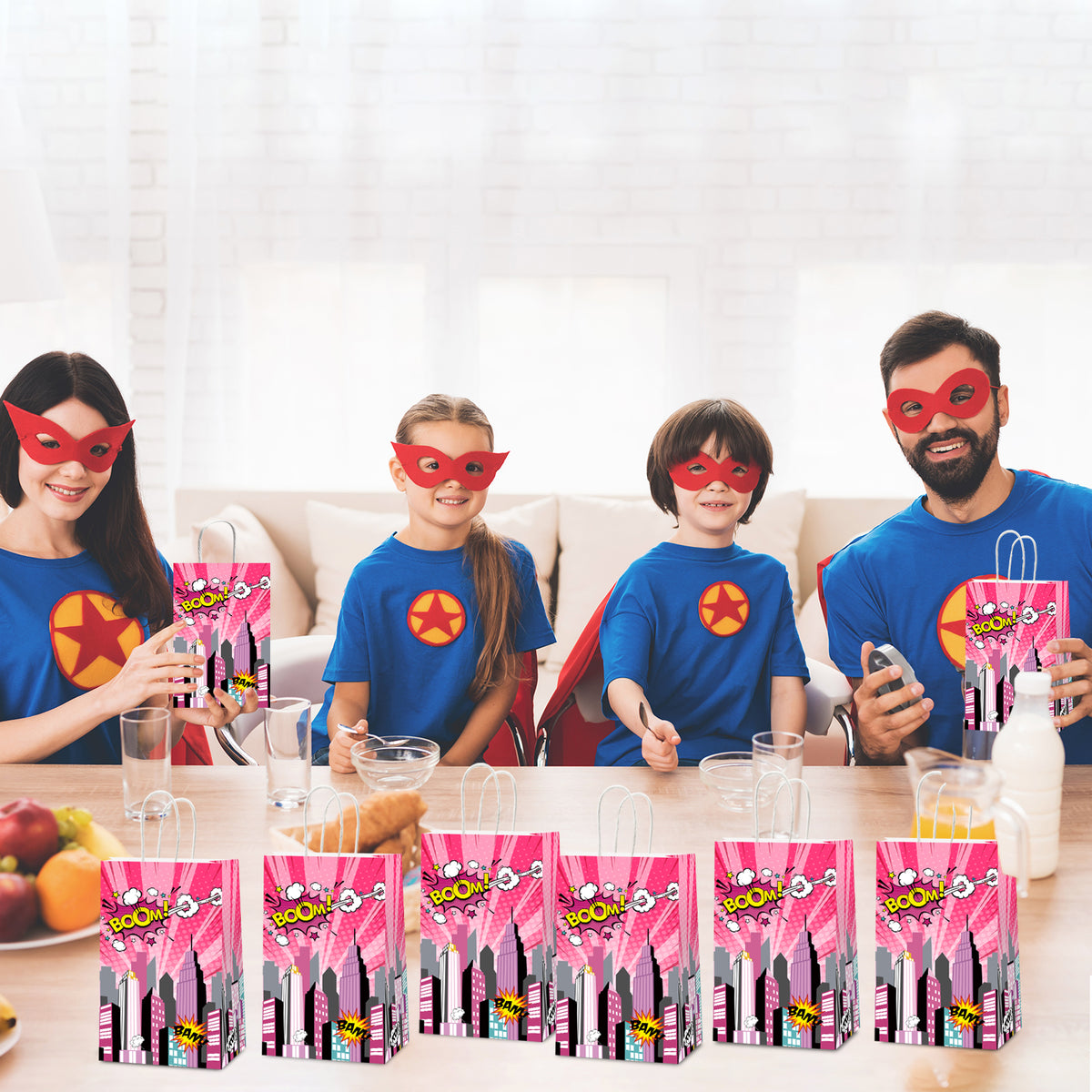 12 Pcs Super Hero Girl Party Supplies Bags