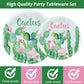 96 Pcs Cactus Party Tableware Supplies for 24 Guests
