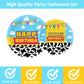 96 Pieces Toy Inspired Game Story Party Tableware Set Paper Plates Napkins Forks for 24 Guests
